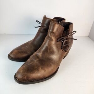 Born Hayden Women's Brown Leather Rust Ankle Booties Size 11M